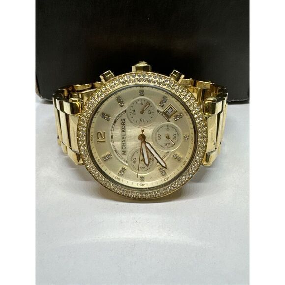 Michael Kors Parker MK5354 Women\'s Gold Stainless Steel Analog Dial Watch JNA212 main image 11